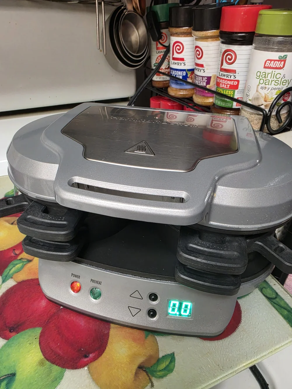 Hamilton Beach Silver and Black Electric Grill Sandwich Maker